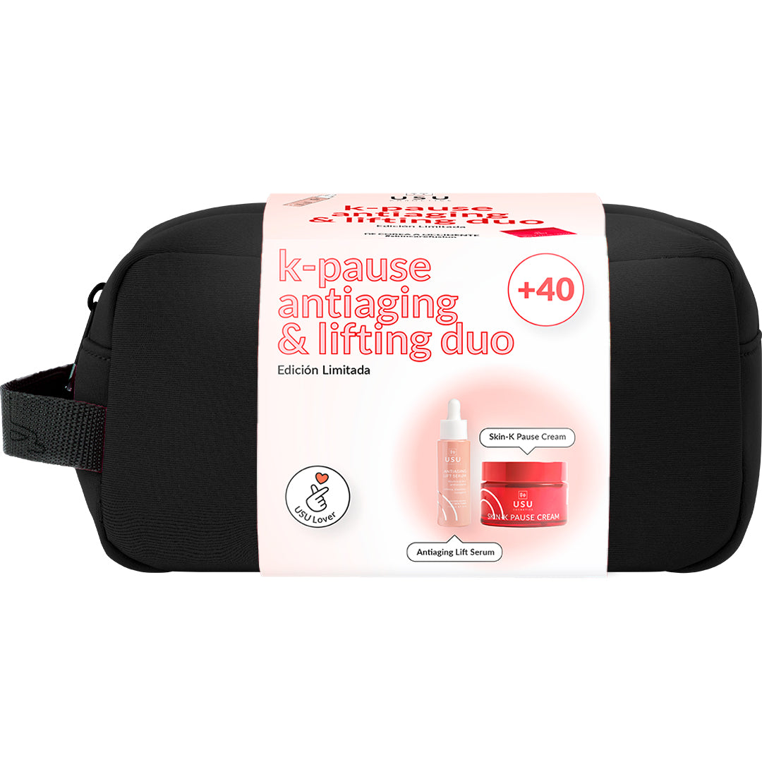 Pack antiedad menopausia de cuidado facial. Incluye crema y serum.