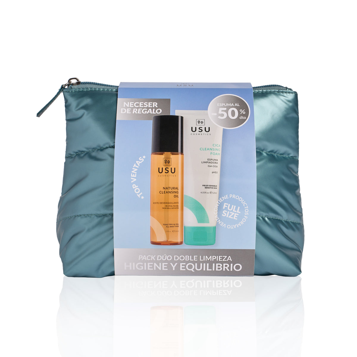 Pack dúo de doble limpieza coreana higiene y equilibrio con neceser, edición limitada para todo tipo de pieles